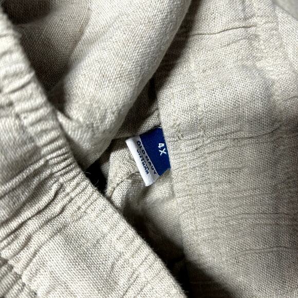 Old Navy High-Waisted Linen-Blend Utility Shorts Plus Size 4X Tan Lightweight - Picture 10 of 11